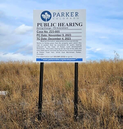 Castle Rocks Project - custom site sign Photo